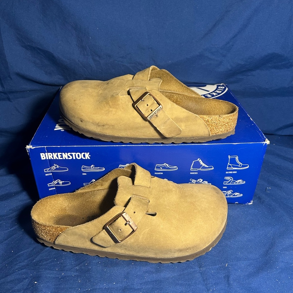 Birkenstock- Boston, tan, 6 women